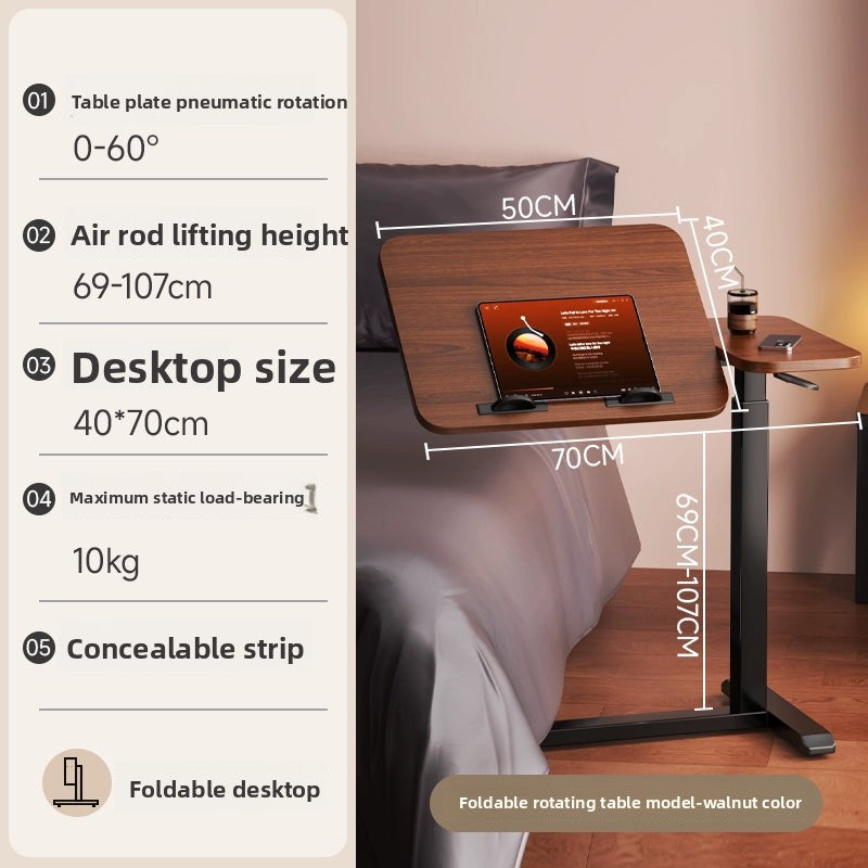 Bedside Table Removable Lifting Computer Table Living Room Sofa Side Folding Table Desk Home Bedroom Bedside Study Table Writing Table Removable Table Girls Small Simple Rental Table